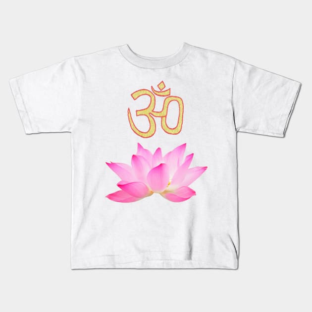 Lotus yoga Kids T-Shirt by Stades